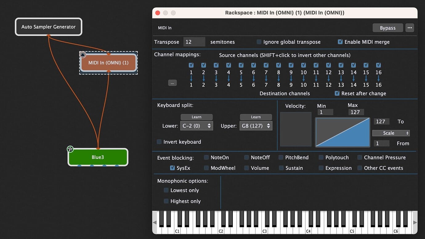 Block Transpose Auto Sampler Generator and Midi In Blocks with Transpose - General ...
