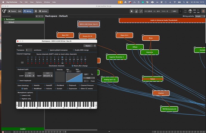 iac midi input