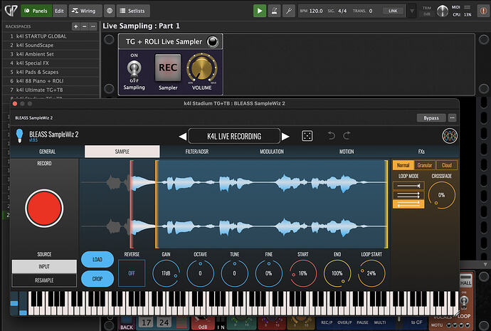 GP Setup Live Sampling