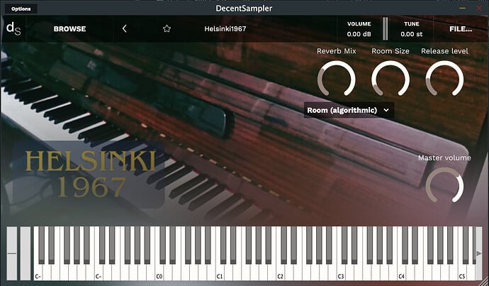 Screenshot of the DecentSampler version