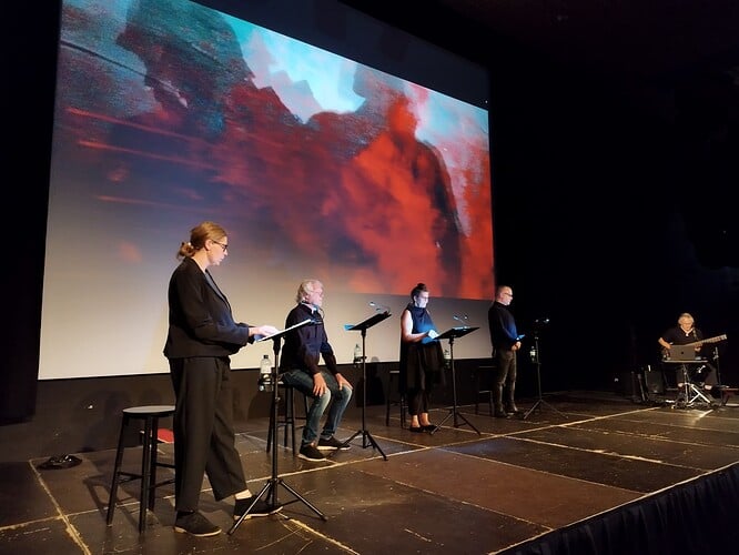 on Stage with my Visuals, Live music ...