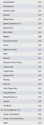 UVI owned before SonicBundle
