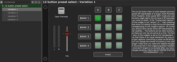 12 button preset select