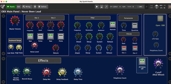 Screenshot OB Rack