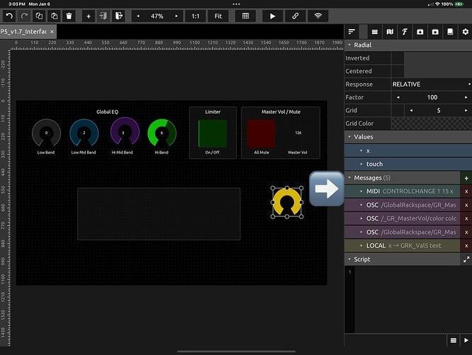 TouchOSC MIDI Widget