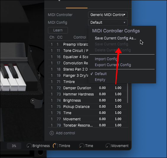 Arturia Stage-73 V doesn't store midi config - Plugins - Gig Performer ...