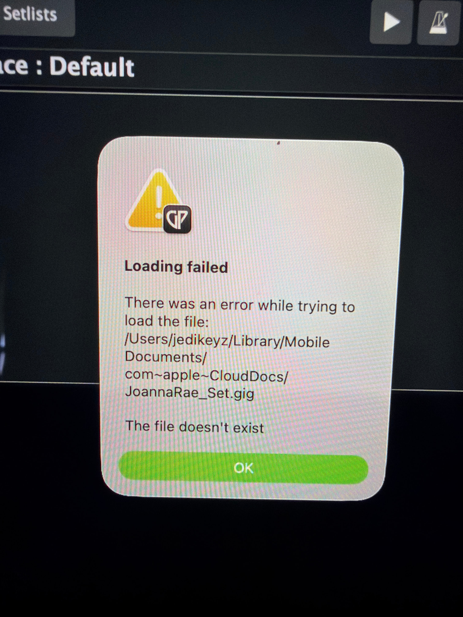 Loading Failed after update? - General discussion about Gig